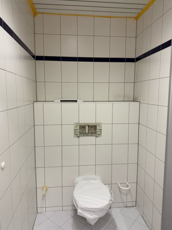 Abdeckarbeiten und Abschottung WC