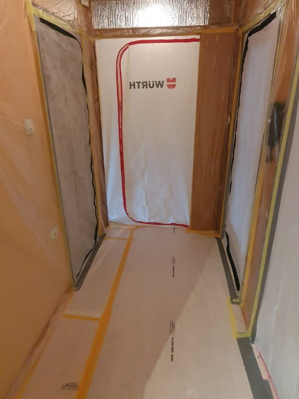 Abdeckung und Abschottungarbeiten vor dem Rückbau
